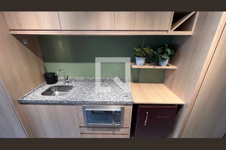 Cozinha de kitnet/studio para alugar com 1 quarto, 21m² em Jardim Paulista, São Paulo