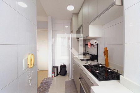 Cozinha  de apartamento à venda com 2 quartos, 49m² em Ponte Pequena, Valinhos