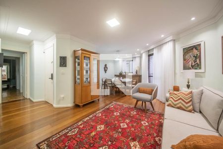 Sala de apartamento à venda com 3 quartos, 126m² em Campo Belo, São Paulo