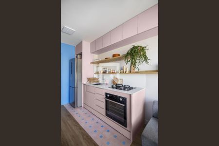 Cozinha de apartamento para alugar com 1 quarto, 28m² em Barra Funda, São Paulo