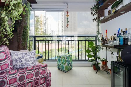 Varanda da Sala de apartamento para alugar com 3 quartos, 74m² em Vila Andrade, São Paulo