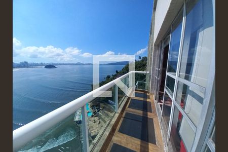 Varanda da Sala de apartamento para alugar com 3 quartos, 170m² em Ilha Porchat, São Vicente