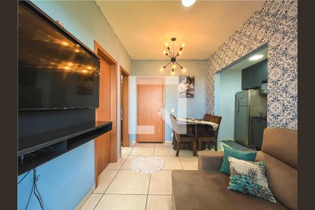 Sala de apartamento para alugar com 1 quarto, 34m² em Quintas de São José, Ribeirão Preto