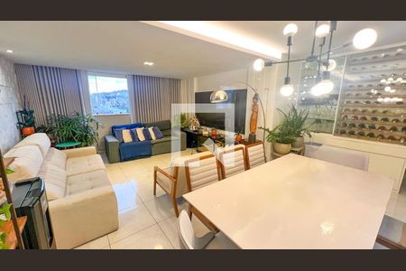 Sala de apartamento à venda com 4 quartos, 115m² em Buritis, Belo Horizonte