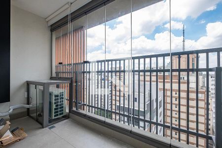 Studio - Varanda de kitnet/studio para alugar com 1 quarto, 24m² em Paraíso, São Paulo