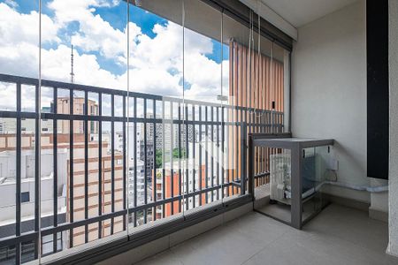 Studio - Varanda de kitnet/studio para alugar com 1 quarto, 24m² em Paraíso, São Paulo