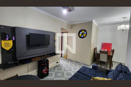 Sala de apartamento para alugar com 2 quartos, 58m² em Saboó, Santos