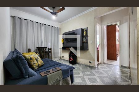 Sala de apartamento para alugar com 2 quartos, 58m² em Saboó, Santos