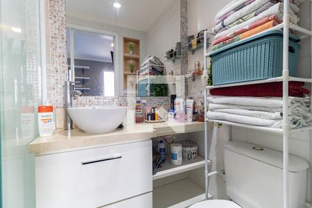 Banheiro da Suíte de apartamento à venda com 3 quartos, 74m² em Vila das Merces, São Paulo