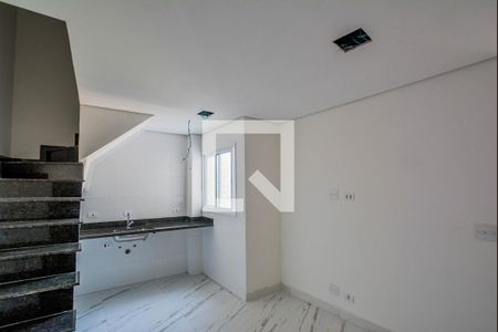 Cozinha de apartamento à venda com 2 quartos, 86m² em Jardim Utinga, Santo André