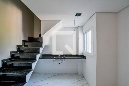 Cozinha de apartamento à venda com 2 quartos, 86m² em Jardim Utinga, Santo André