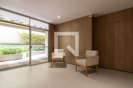 Área comum - Hall do Prédio de apartamento para alugar com 1 quarto, 40m² em Moema, São Paulo