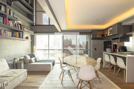 Sala de apartamento para alugar com 1 quarto, 130m² em Vila Nova Conceição, São Paulo