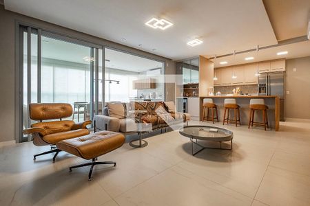 Sala de apartamento à venda com 3 quartos, 124m² em Jardim Paulistano, São Paulo