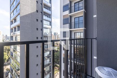 Varanda da Sala de apartamento para alugar com 1 quarto, 27m² em Vila Olímpia, São Paulo