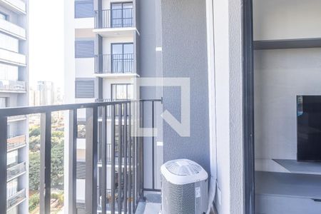 Varanda da Sala de apartamento para alugar com 1 quarto, 27m² em Vila Olímpia, São Paulo