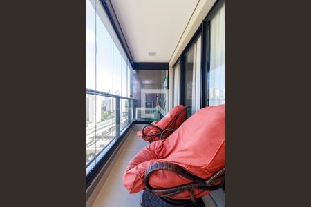 Sala - Varanda de apartamento para alugar com 1 quarto, 42m² em Campo Belo, São Paulo