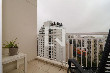 Varanda da Sala de apartamento para alugar com 1 quarto, 49m² em Vila Andrade, São Paulo