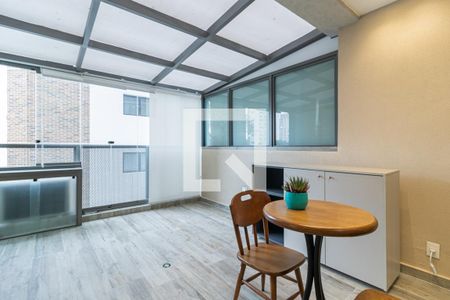 Varanda do Studio de kitnet/studio para alugar com 1 quarto, 35m² em Indianópolis, São Paulo