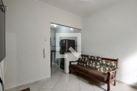 Sala de casa de condomínio para alugar com 1 quarto, 38m² em Guilhermina, Praia Grande