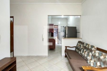 Sala de casa de condomínio para alugar com 1 quarto, 38m² em Guilhermina, Praia Grande