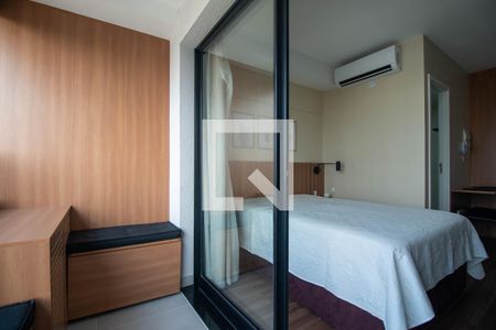 Sala/Quarto/Cozinha de apartamento para alugar com 1 quarto, 27m² em Santo Amaro, São Paulo
