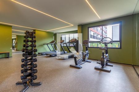 Área comum - Academia de kitnet/studio para alugar com 1 quarto, 24m² em Pinheiros, São Paulo