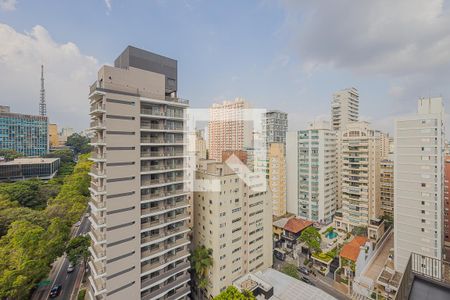Vista da Varanda de kitnet/studio à venda com 1 quarto, 24m² em Cerqueira César, São Paulo