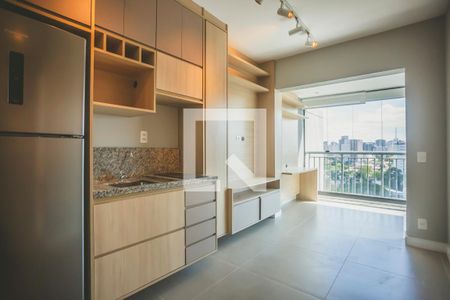 Sala / Cozinha de apartamento para alugar com 1 quarto, 34m² em Vila Clementino, São Paulo