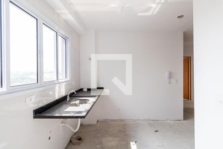 Sala/Cozinha/Área de Serviço  de apartamento à venda com 2 quartos, 43m² em Vila Guilhermina, São Paulo