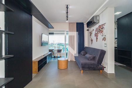 Sala de apartamento para alugar com 1 quarto, 55m² em Vila Regente Feijó, São Paulo