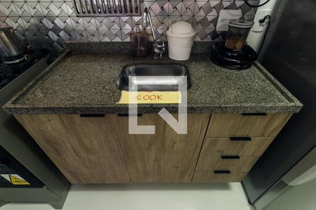 Cozinha de apartamento à venda com 1 quarto, 24m² em Vila Buarque, São Paulo