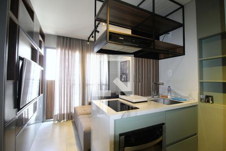 Sala/Cozinha de kitnet/studio à venda com 1 quarto, 26m² em Vila Nova Conceição, São Paulo