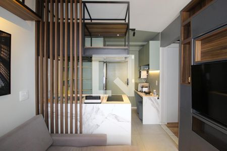 Sala/Cozinha de kitnet/studio à venda com 1 quarto, 26m² em Vila Nova Conceição, São Paulo