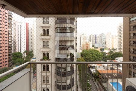 Varanda Sala de apartamento para alugar com 1 quarto, 60m² em Indianópolis, São Paulo