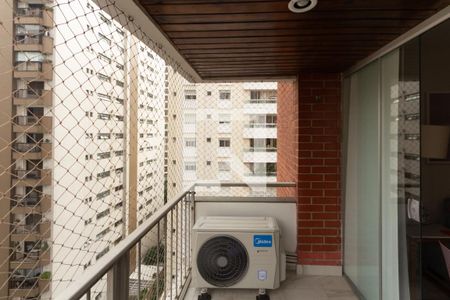 Varanda Sala de apartamento para alugar com 1 quarto, 60m² em Indianópolis, São Paulo