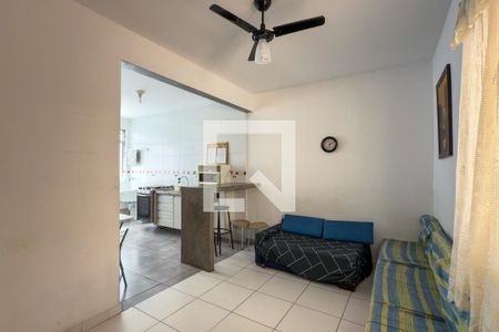 Sala de apartamento para alugar com 1 quarto, 60m² em Canto do Forte, Praia Grande