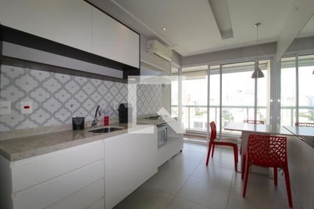 Sala/Cozinha de apartamento à venda com 1 quarto, 43m² em Vila Olímpia, São Paulo