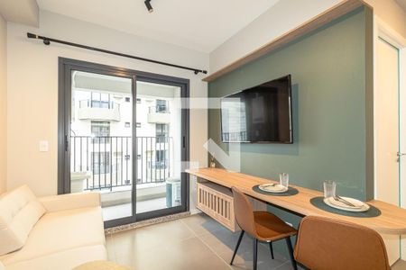 Sala de apartamento para alugar com 1 quarto, 31m² em Indianópolis, São Paulo