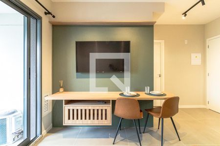 Sala de apartamento para alugar com 1 quarto, 31m² em Indianópolis, São Paulo