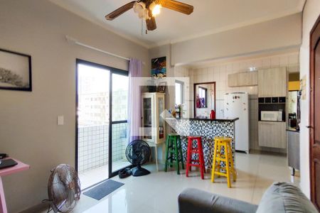 Sala de apartamento para alugar com 2 quartos, 70m² em Vila Tupi, Praia Grande
