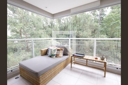 Varanda da Sala de apartamento à venda com 2 quartos, 79m² em Vila Andrade, São Paulo