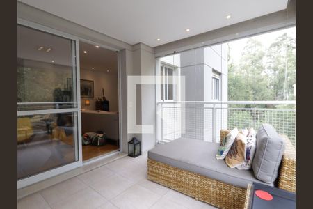 Varanda da Sala de apartamento à venda com 2 quartos, 79m² em Vila Andrade, São Paulo