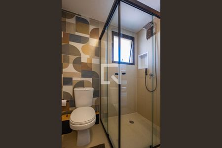 Banheiro de kitnet/studio para alugar com 1 quarto, 32m² em Pinheiros, São Paulo