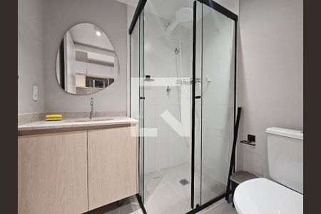 Banheiro de kitnet/studio para alugar com 1 quarto, 23m² em Vila Mariana, São Paulo