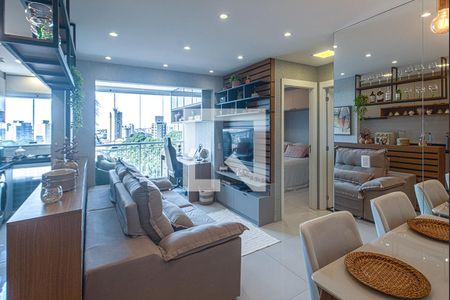 Sala de apartamento à venda com 1 quarto, 45m² em Vila Dom Pedro I, São Paulo