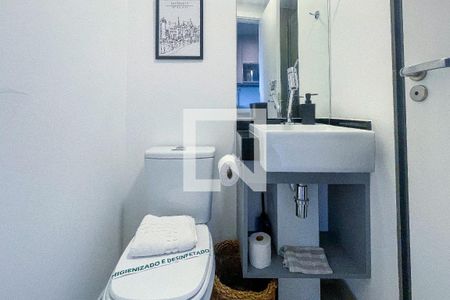 Banheiro de kitnet/studio à venda com 1 quarto, 23m² em Cerqueira César, São Paulo