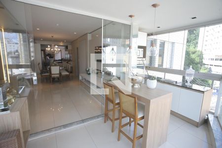 Varanda Gourmet de apartamento para alugar com 4 quartos, 120m² em Buritis, Belo Horizonte
