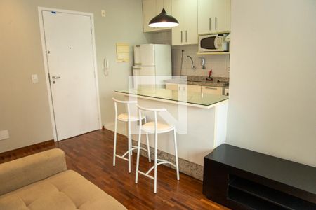 Sala de apartamento à venda com 1 quarto, 38m² em Cidade Monções, São Paulo