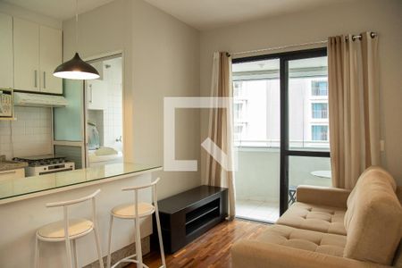 Sala de apartamento à venda com 1 quarto, 38m² em Cidade Monções, São Paulo